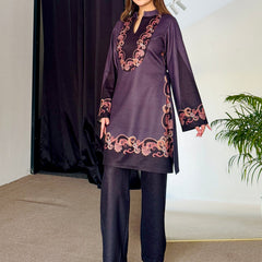 Midnight Mirage Woollen Kurta Set