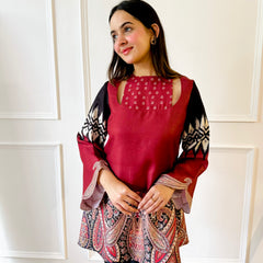 Red & black Paisley Co-ord Set