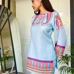 Blue Paisley Kurta Set