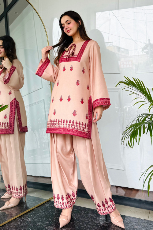 Beige Royale Farshi Salwaar Set