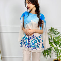 Ivory Sky Ombre Kurta Set