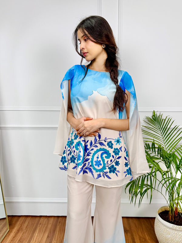 Ivory Sky Ombre Kurta Set