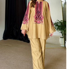 Sunlit Sage Pashmina Kurta Set
