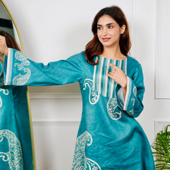 Teal Serenity Kurta Set