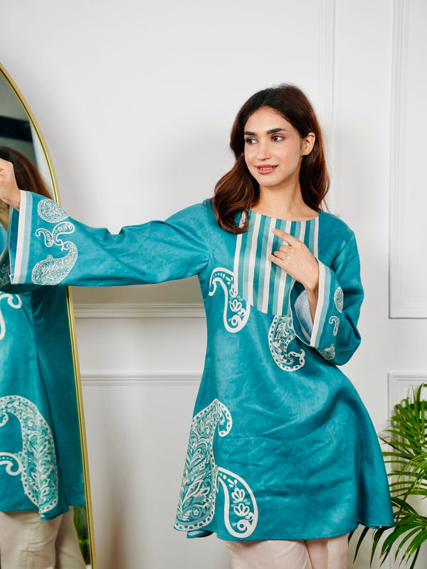 Teal Serenity Kurta Set