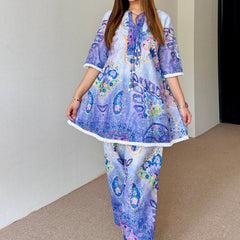Blue Festive Schiffi Kurta Set