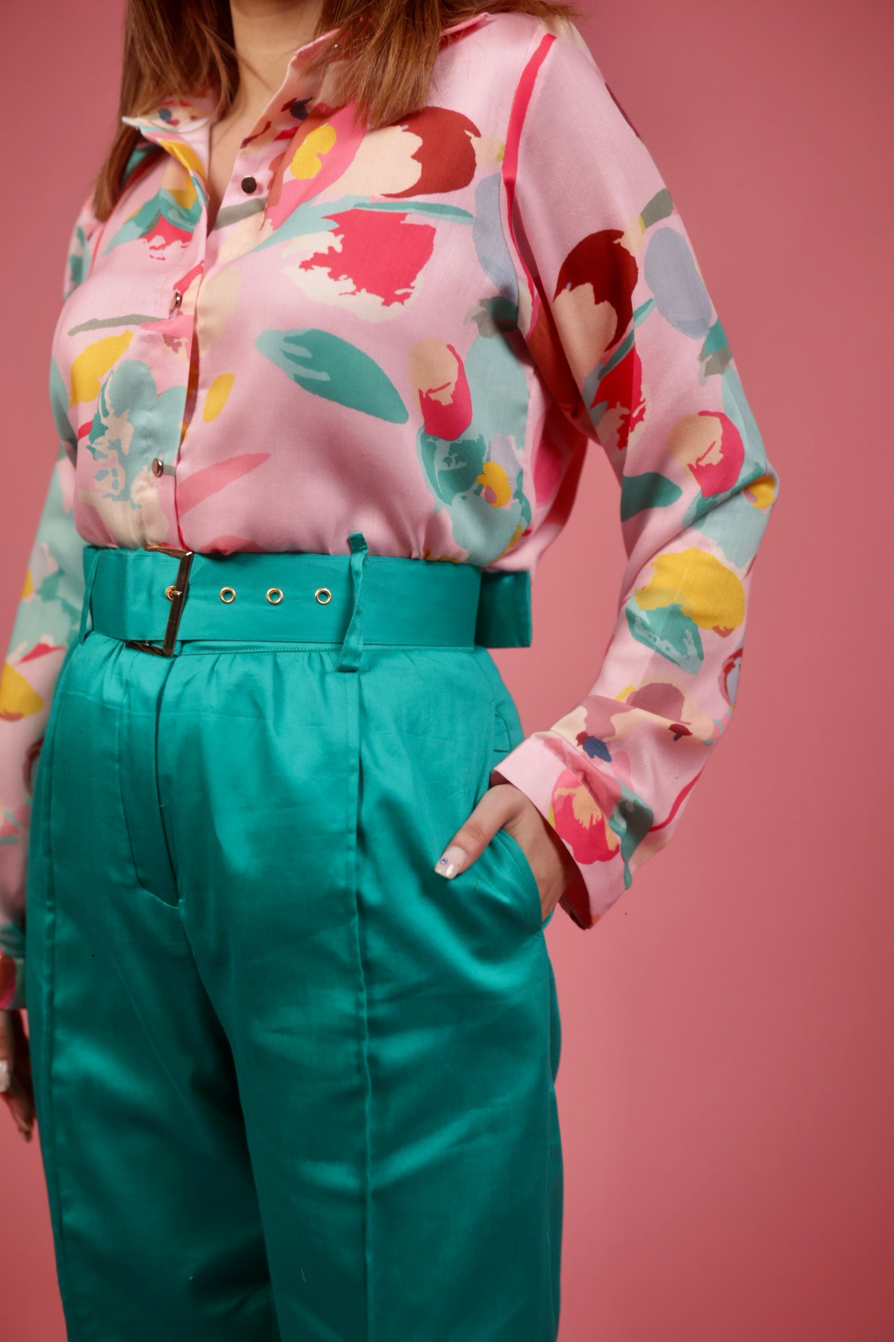 Abstract Pink Shirt