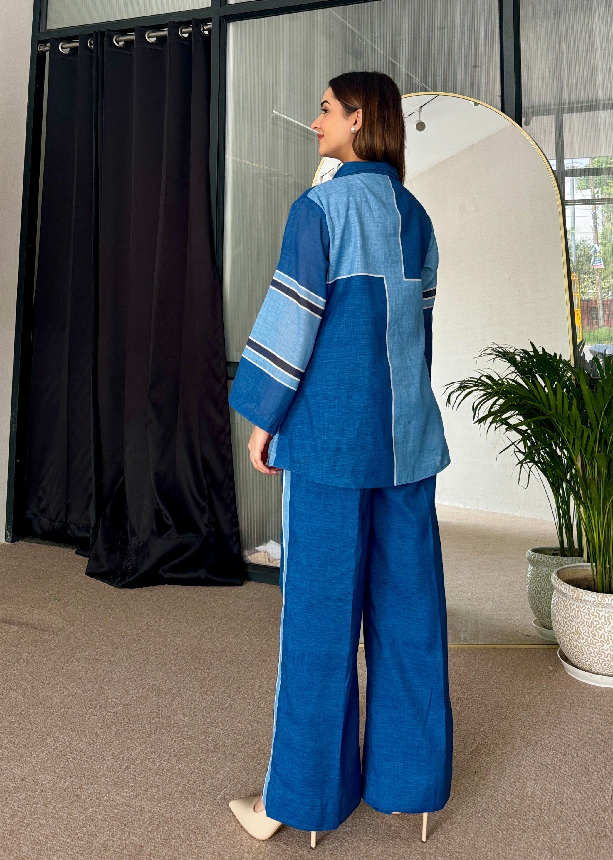 Relaxed Denim Tone Co Ord Set