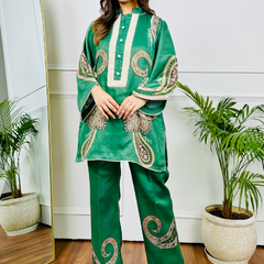 Moss Paisley Kurta Set