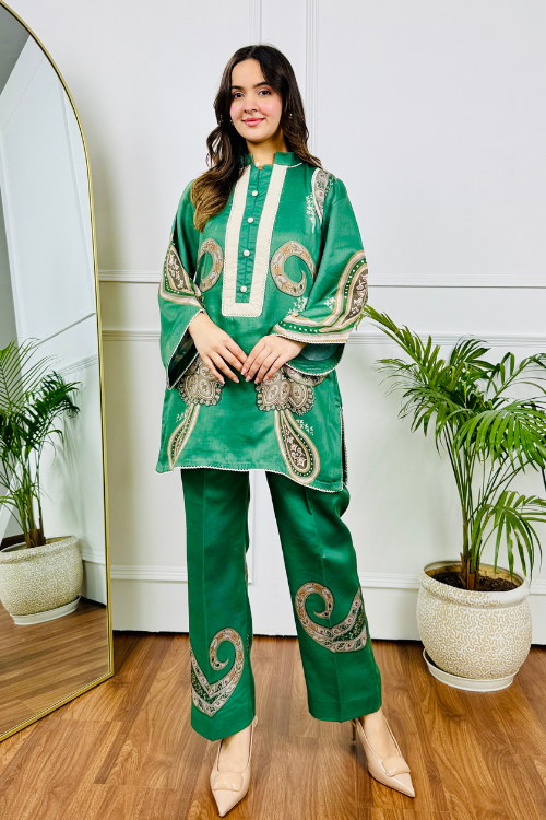 Moss Paisley Kurta Set