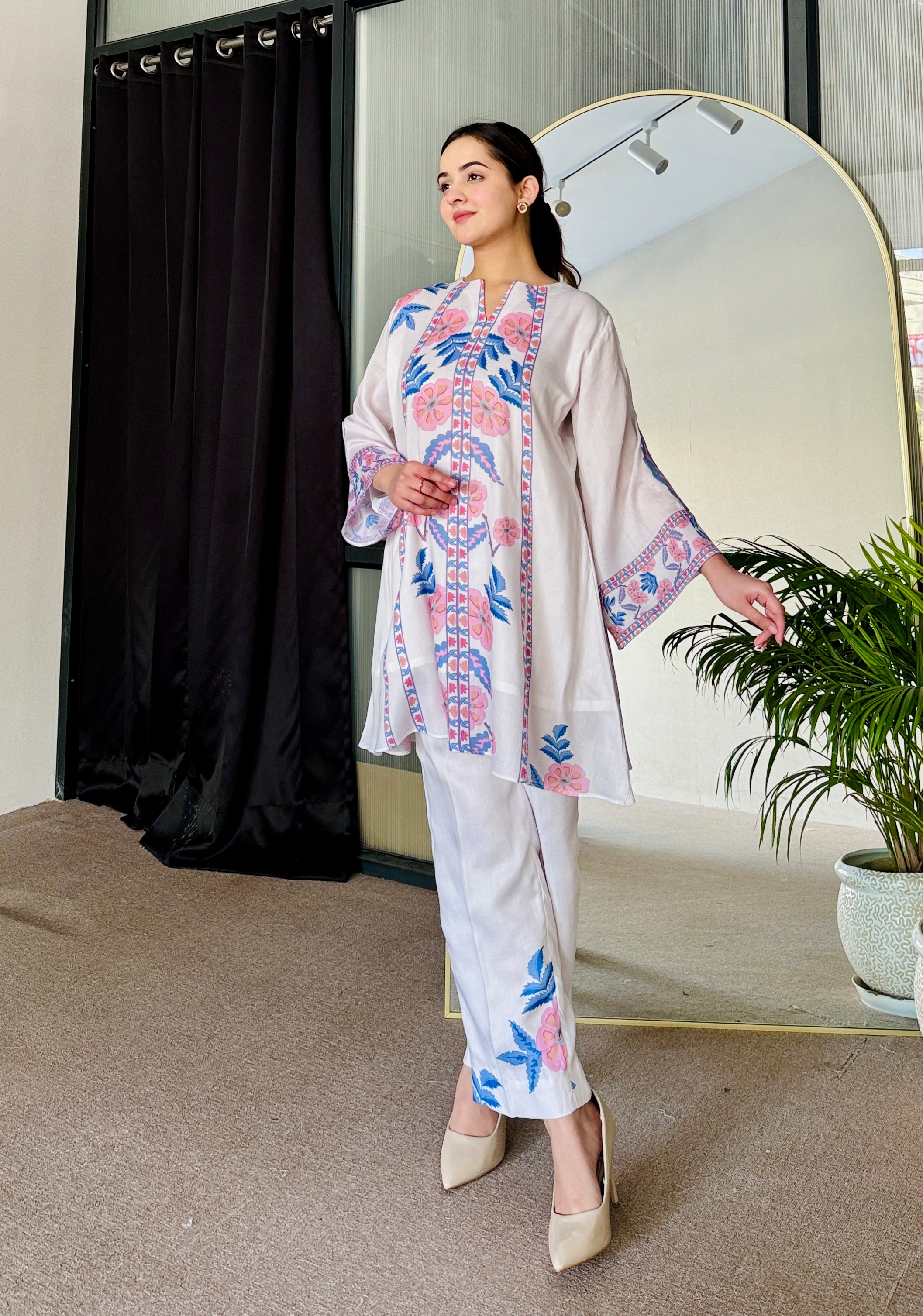 Pearl Petals Summer Kurta Set