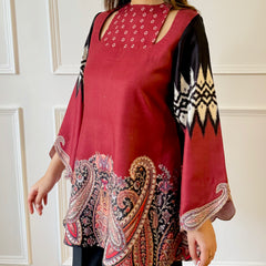Red & black Paisley Co-ord Set