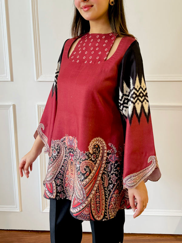 Red & black Paisley Co-ord Set