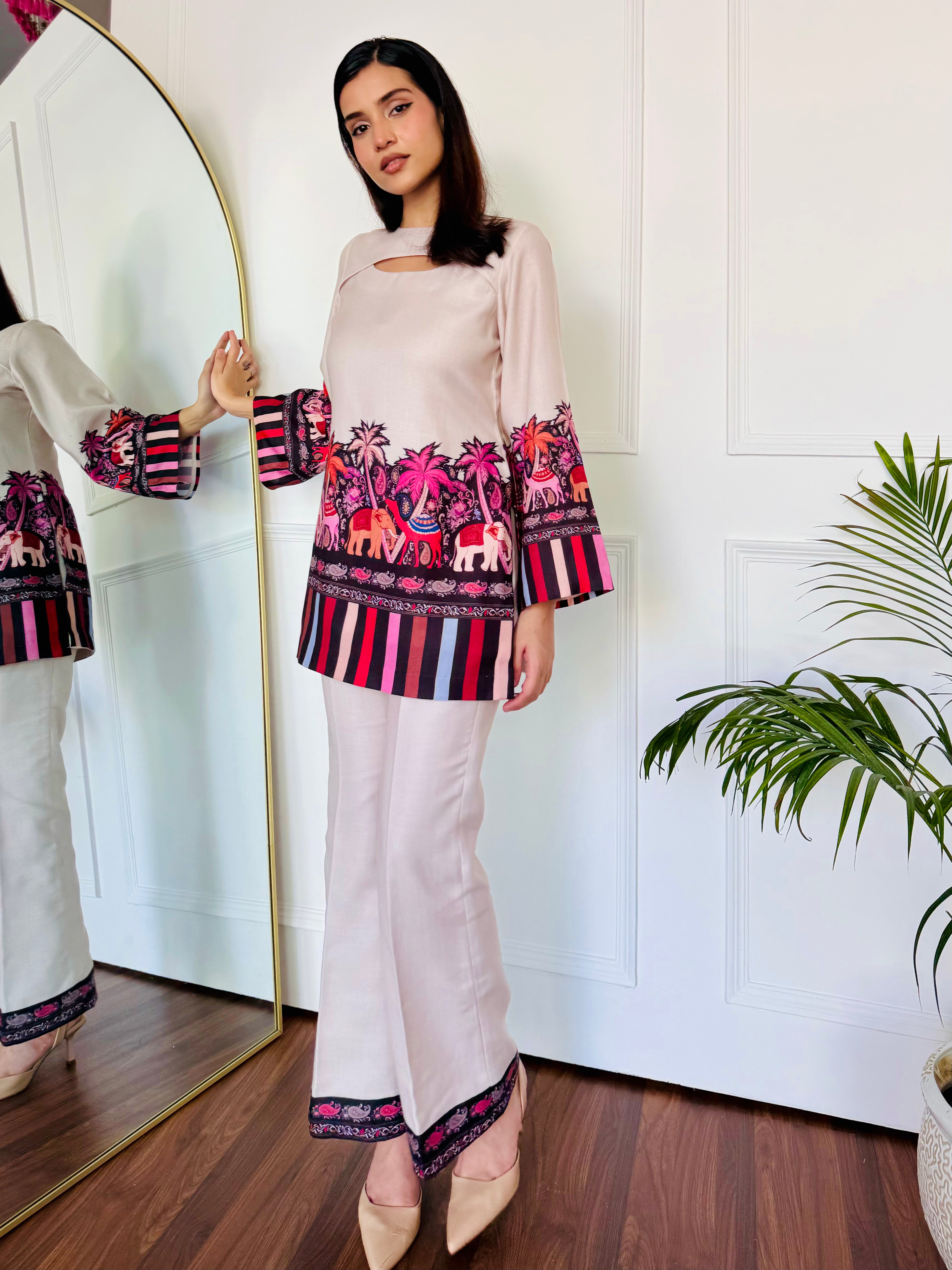 Pink Camel Kurta Set
