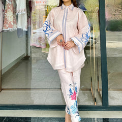 Noor E Beige Pakistani Kurta Set