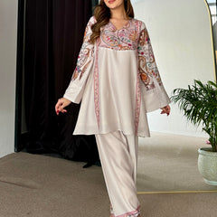 Samaira Pastel Pashmina Winter Kurta Set