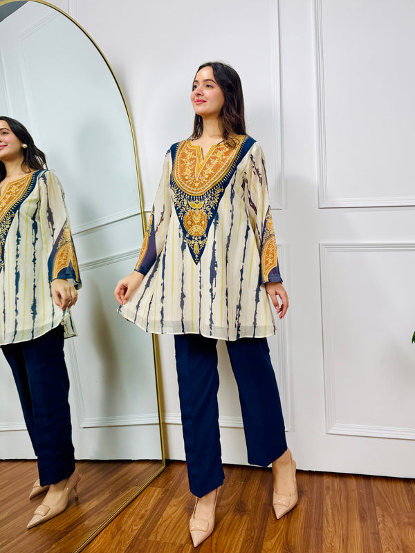Lunar Indigo Festive Kurta Set