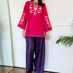 Pink & Purple Farshi Salwaar Set