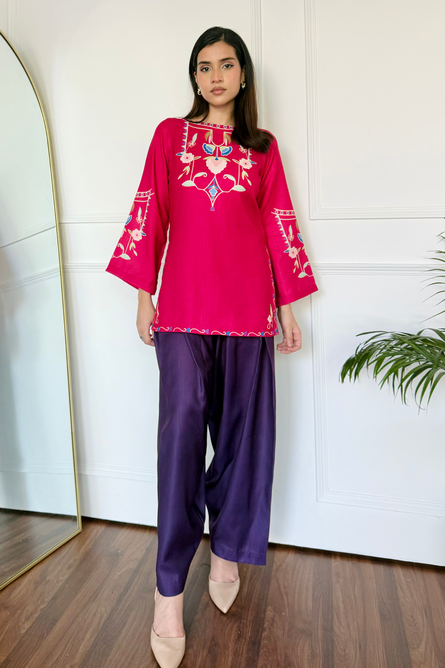 Pink & Purple Farshi Salwaar Set