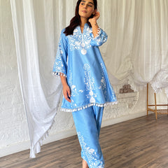 Effortless Blue  Kurta Set