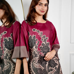 Red Mirage Kurta Set