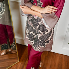 Red Mirage Kurta Set