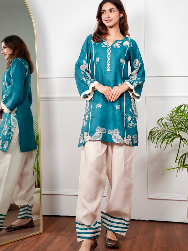Emerald Paisley Kurta Set
