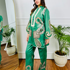 Moss Paisley Kurta Set