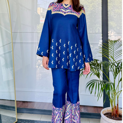 Bijli Blue Kurta Set