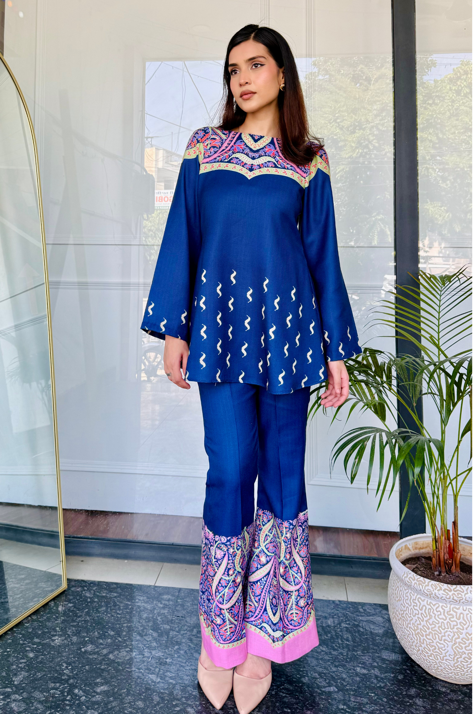 Bijli Blue Kurta Set