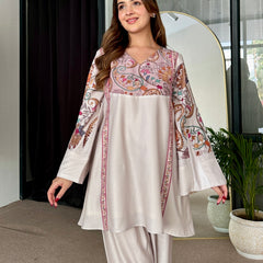 Samaira Pastel Pashmina Winter Kurta Set