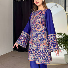 Royal Azure Woollen Kurta Set