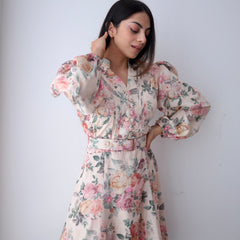 Taylor Pastel Floral Midi Dress