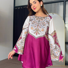 Pink Winter Kurta Set