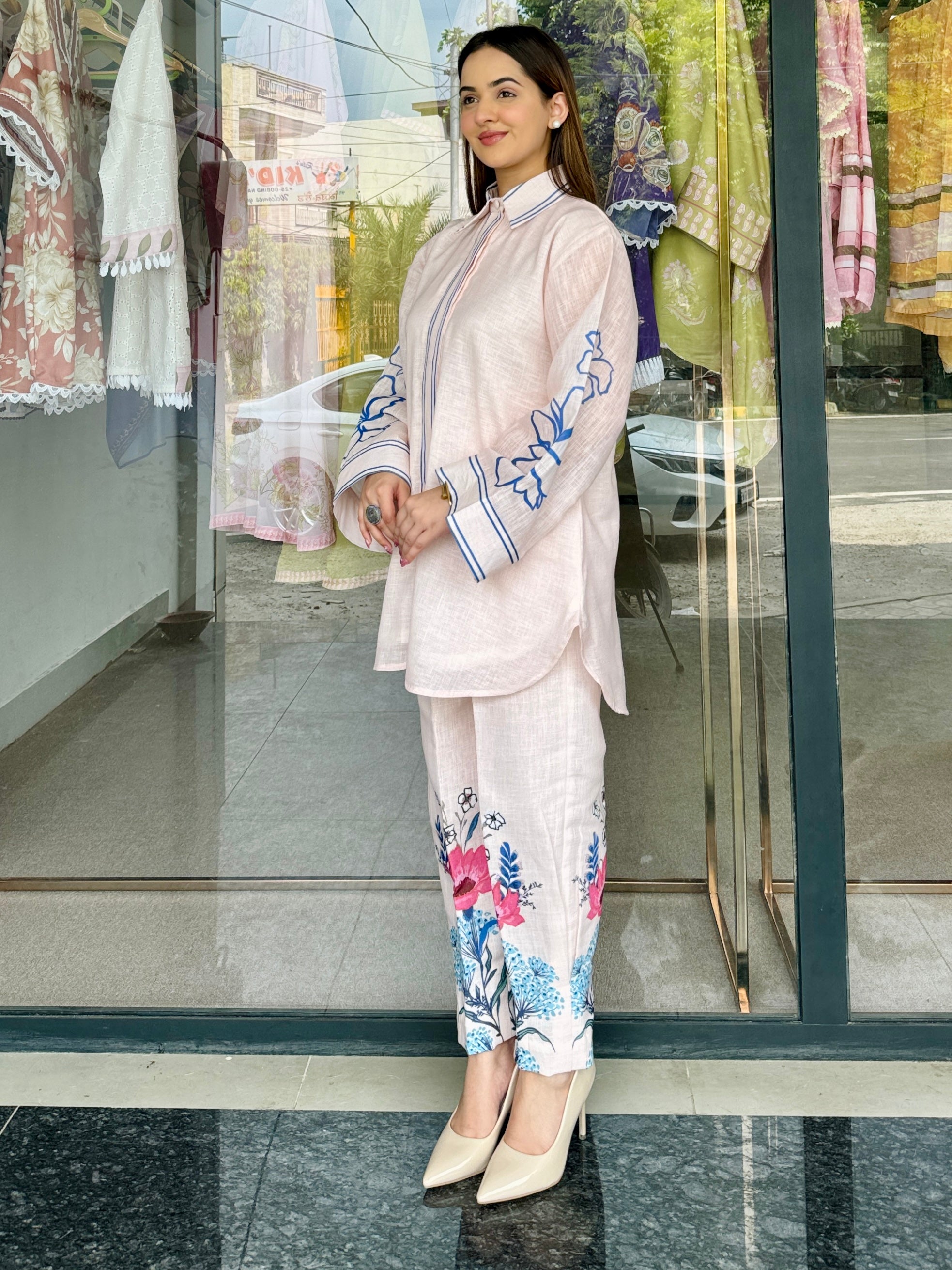 Noor E Beige Pakistani Kurta Set