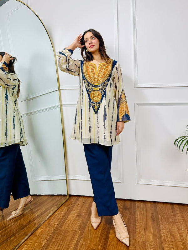 Lunar Indigo Festive Kurta Set