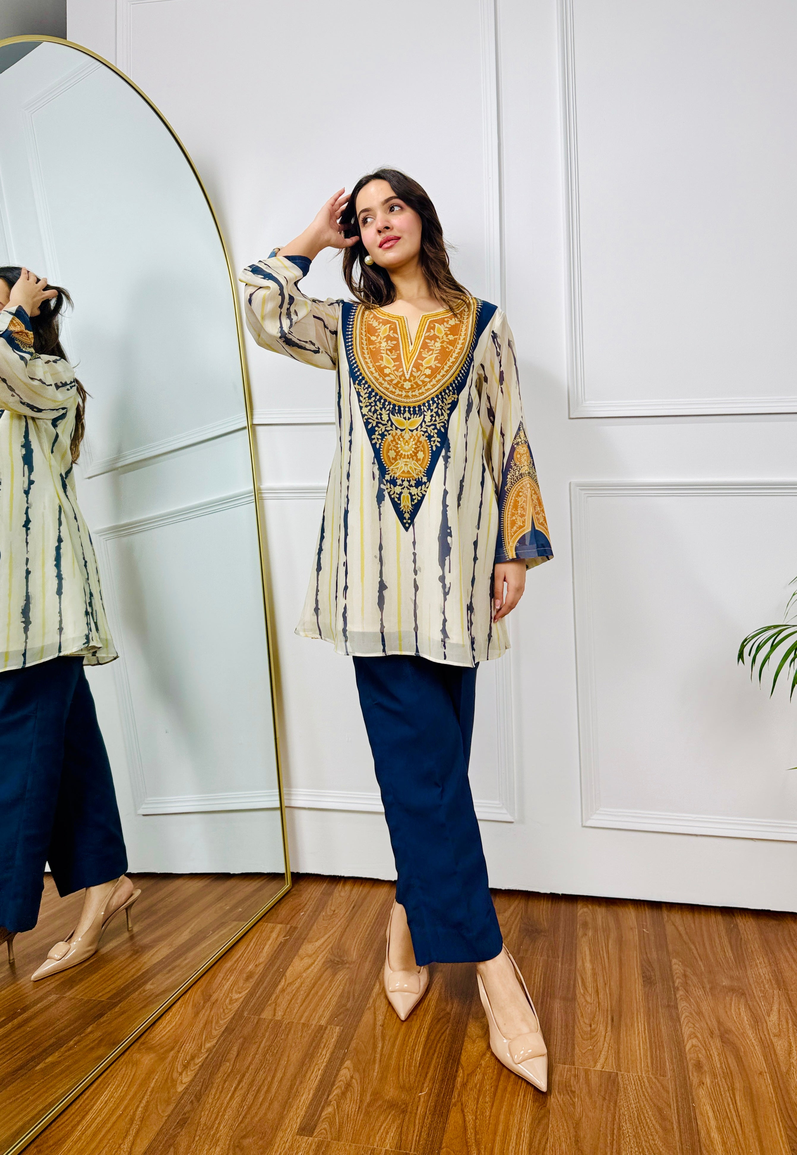 Lunar Indigo Festive Kurta Set
