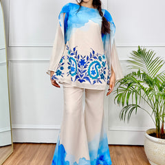 Ivory Sky Ombre Kurta Set