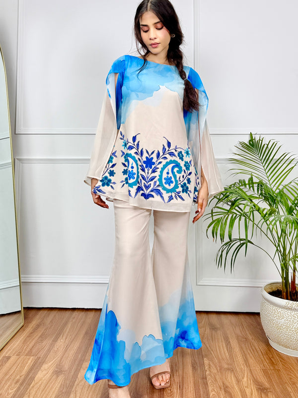 Ivory Sky Ombre Kurta Set