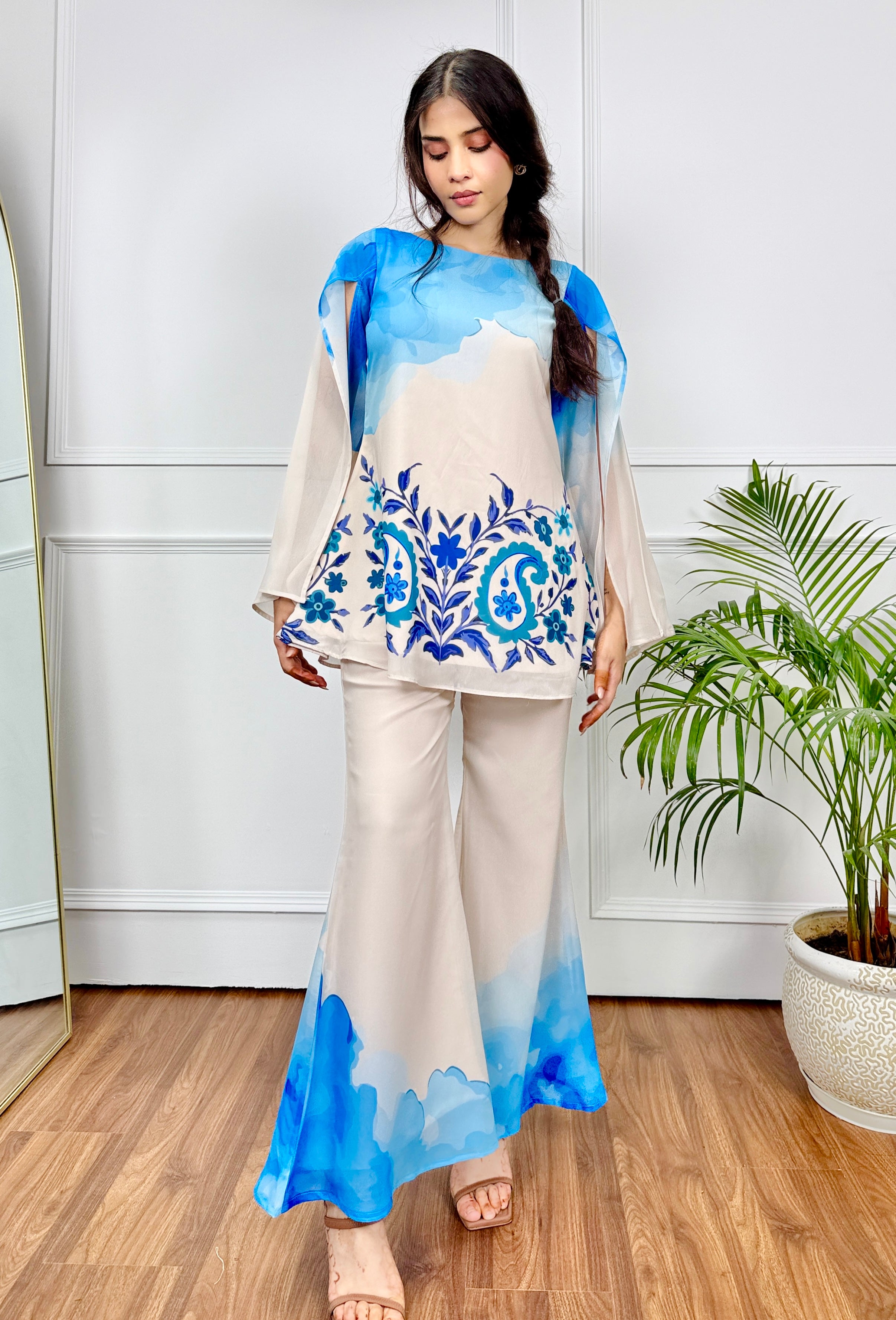 Ivory Sky Ombre Kurta Set