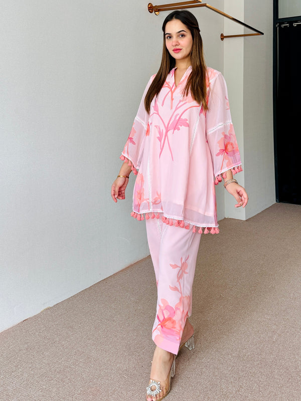 Pastel Pink Festive Kurta Set