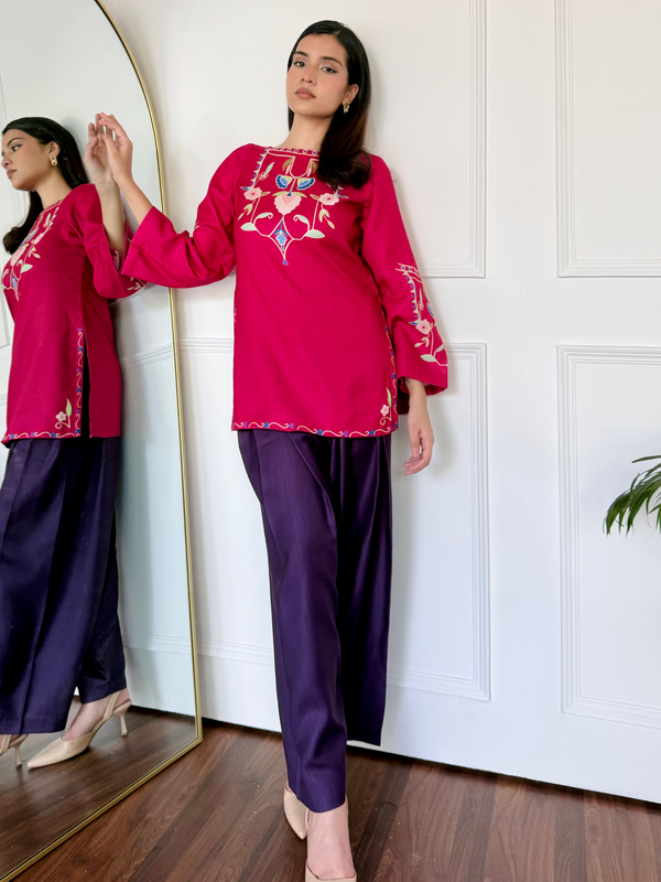 Pink & Purple Farshi Salwaar Set