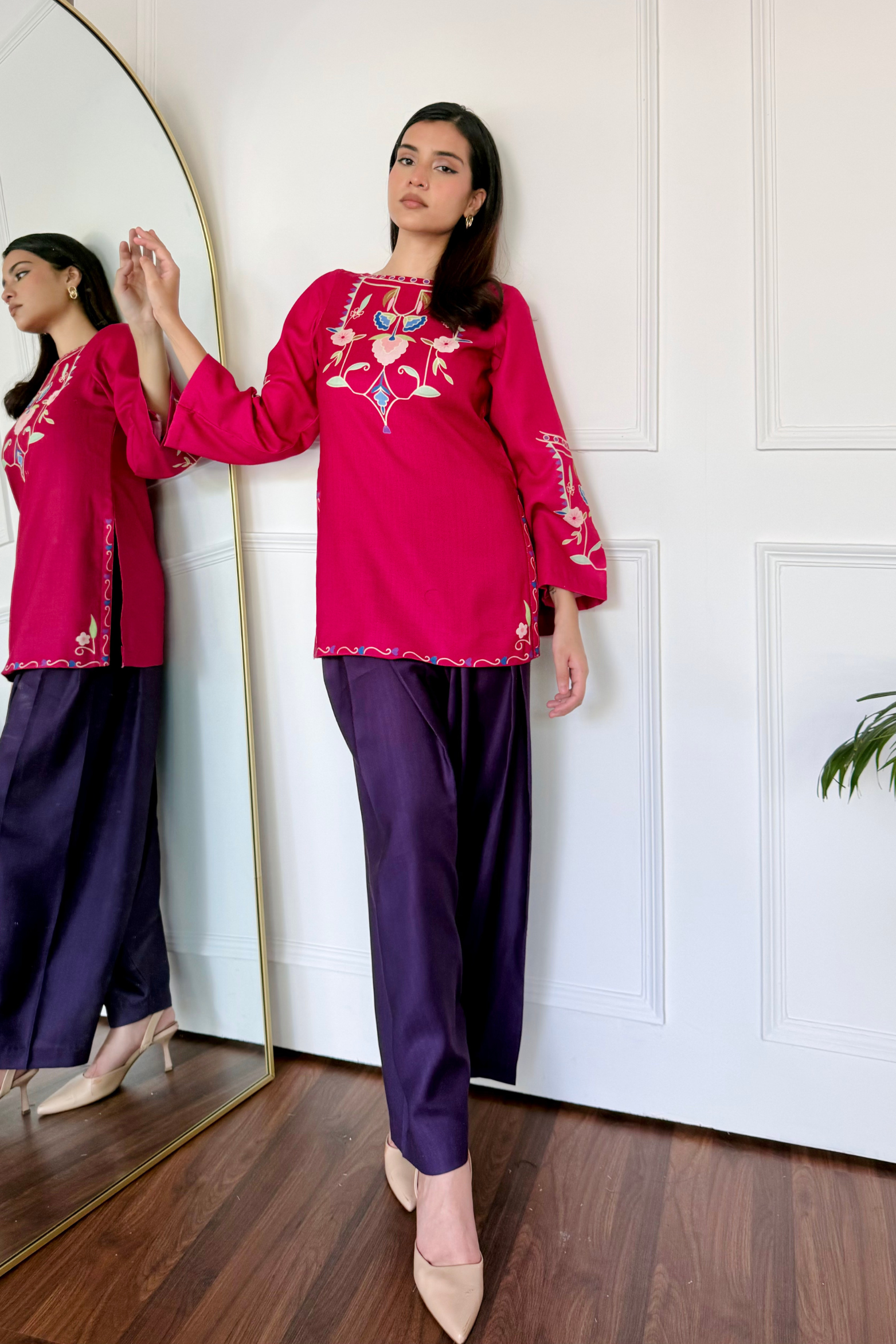Pink & Purple Farshi Salwaar Set