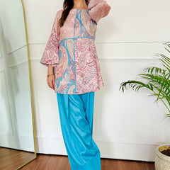 Blue Riwaz Farshi Salwar Kurta Set