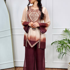 Mocha Mirage Ombre Kurta Set