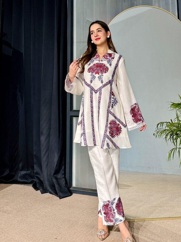 White Pakistani Kurta Set