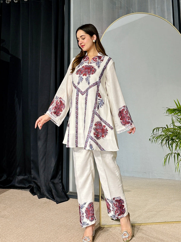 White Pakistani Kurta Set