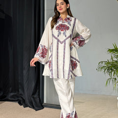 White Pakistani Kurta Set