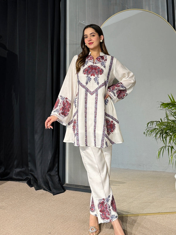 White Pakistani Kurta Set