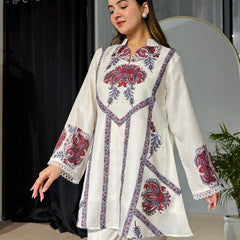 White Pakistani Kurta Set